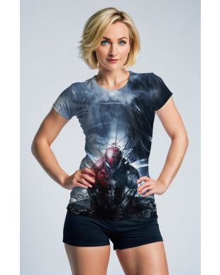 Shadowfall Spider Tee – Red & Black Symbiote Hero T-Shirt