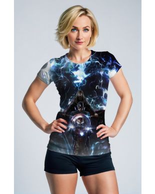 Arc Storm Tee – Lightning Avengers Trio T-Shirt