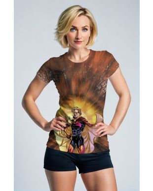 Adam the Warlock Graphic T-Shirt - Bold Brown & Gold Cosmic Design