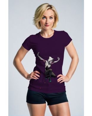 Spider-Woman T-shirt - Purple Glow