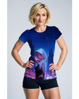 Blue Spider-Woman T-Shirt – Casual Hero Vibes