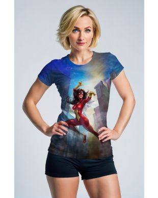 Jessica Drew / Spider-Woman Red Suit T-Shirt – Urban Black Style