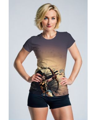 Danielle Moonstar: Fierce Comic-Inspired T-Shirt in Charcoal Gray