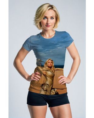 A powerful T-shirt showcasing Thena in all her glory.