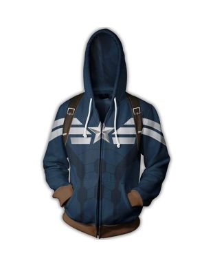 Captain America Unisex Captain America Marvel Inspired Hoodie Streetwear