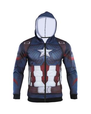 Captain America Unisex Captain America Marvel Inspired Hoodie Classic Fit