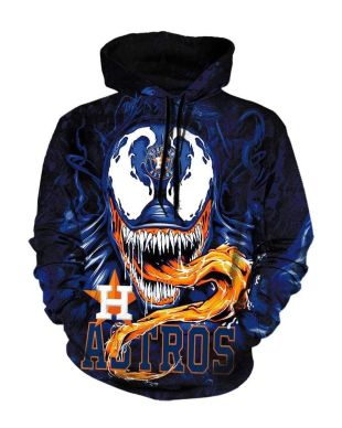 Pullover Blue Venom Houston Astros Hoodie Blue