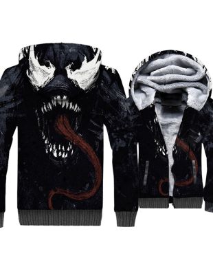 Venom Series Super Fierc Hoodie Urban Style Graphic Everyday Wear