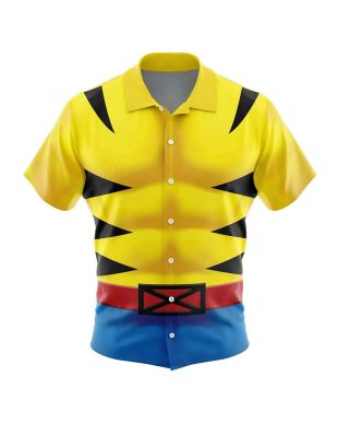 Wolverine Marvel Button Up Hawaiian Shirt