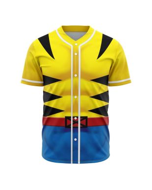 Wolverine Cosplay Marvel Baseball Jersey