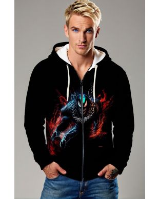 Black Venom Electrify Zip‑Up Hoodie