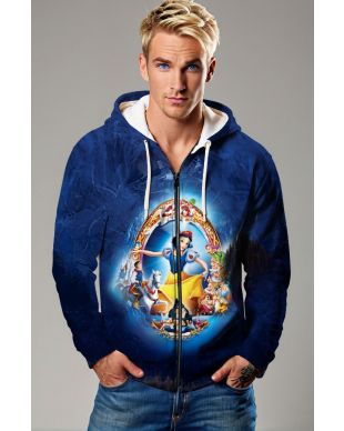 Dark Blue Snow White & Seven Dwarfs Zip-Up Hoodie