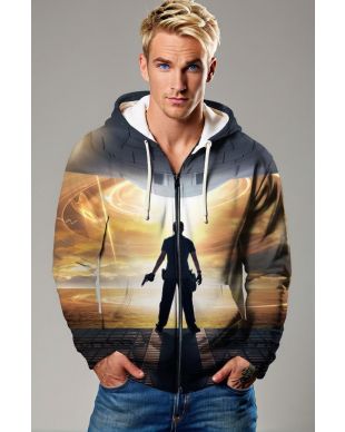 Horizon Guardian Zip Hoodie – Ember Dusk Variant