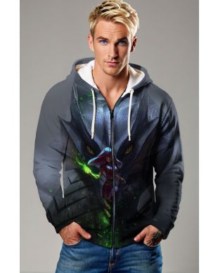 Mystic Bond Zip Hoodie – Shadowscale Green Edition