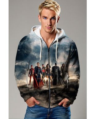 Justice League Ascent Zip-Up Hoodie – Nightfall Gradient Edition