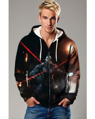 Black Venom Zip Hoodie – City Strike Stealth Edition