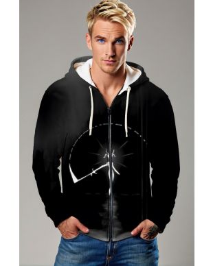 Midnight Reflection Zip-Up Hoodie – Warrior in the Fog