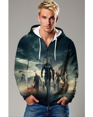 Heroes' Vanguard Zip Hoodie – Deep Forest Green Team Zip-Up