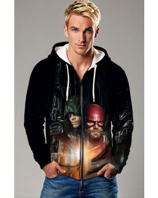 Blackout Alliance Zip-Up Hoodie – Arrow & Flash Edition