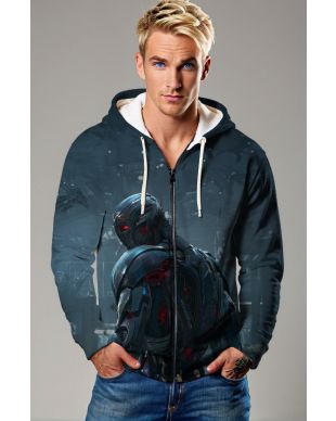 Ultron Steel Armor Zip-Up Hoodie – Avengers Age of Ultron