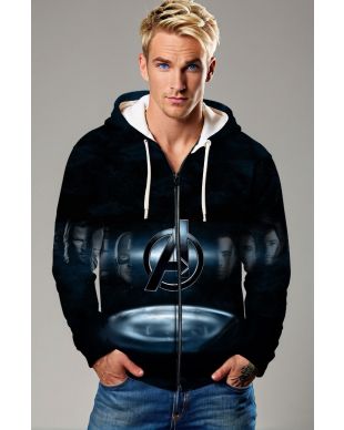 Avengers Unity Zip-Up Hoodie – Hero Lineup Style