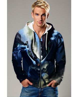 Batman Vigilante Zip-Up Hoodie – Night Watch Edition