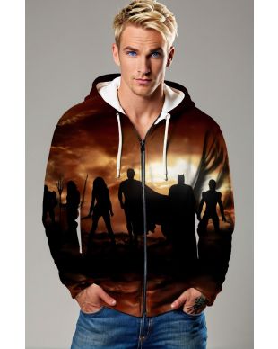 Heroes United Zip-Up Hoodie – Sunset League Design