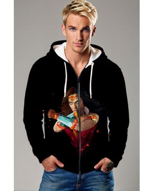 Amazon Champion Zip-Up Hoodie – Polygon Warrior Design