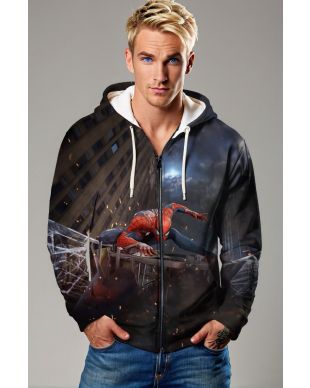 Marvel Spider-Man Zip-Up Hoodie – Rooftop Strike Edition