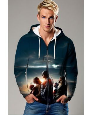 Justice League Horizon Zip-Up Hoodie – Sunset Squad