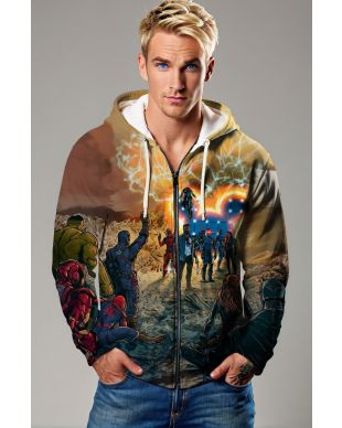 Marvel Heroes Assemble Zip-Up Hoodie – United We Stand