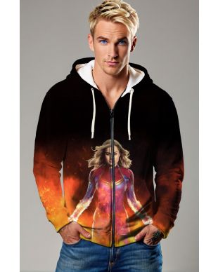 Captain Marvel Zip-Up Hoodie – Hero Ignited