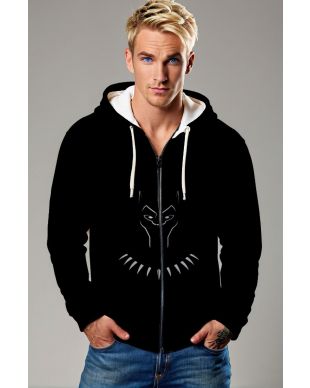 Black Panther Zip-Up – Shadow Line Art