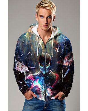 Spider-Verse Voltage Surge Full-Zip Hoodie