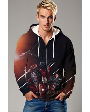 Marvel Avengers Red Armor Team Full-Zip Hoodie