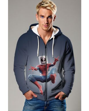 Spidey x Marshmello Remix Zip Hoodie – DJ Hero Mashup Jacket