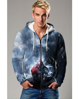 Stormbound Venom Zip Hoodie – Spider-Man Rain Clash Jacket