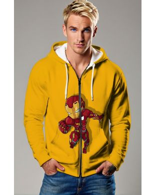 Tiny Tech Zip-Up – Iron Kid Yellow Full-Zip Hoodie