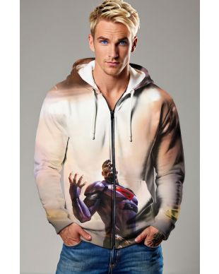 Mecha Superman Armor Zip-Up – Titanium Justice Split Design