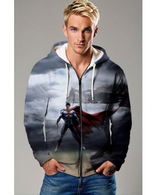 Man of Steel Zip-Up – Flight Against Darkness
