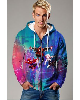 Spider-Verse Neon Zip-Up – Triple Threat