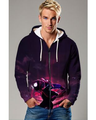 Miles Morales Skyline Zip-Up – Midnight Descent