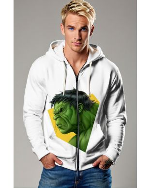 Gamma Punch Zip-Up – Hulk Head Profile Design
