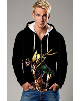 Bruce Banner Zip-Up Hoodie - Iconic Green & Black Marvel Design