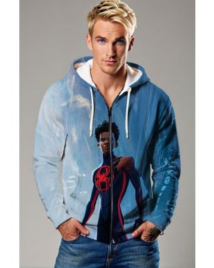 Spiderman Graphic Zip-Up Hoodie