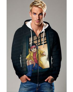 Jubilee Yellow & Pink Zip-Up Hoodie