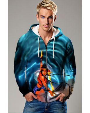 Shimmering Teal Danielle Moonstar Zip-Up Hoodie
