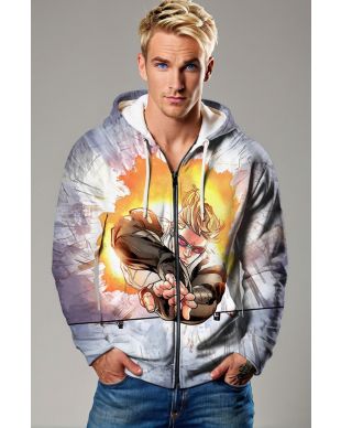 Steel Gray Cannonball 1995 X-Men Ultra Zip-Up Hoodie