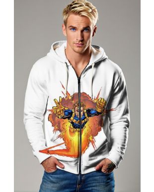 White Cannonball 1995 X-Men Ultra Zip-Up Hoodie