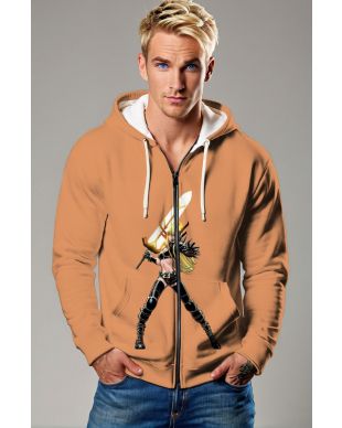 Illyana Rasputin / Magik Camel Brown Zip-Up Hoodie